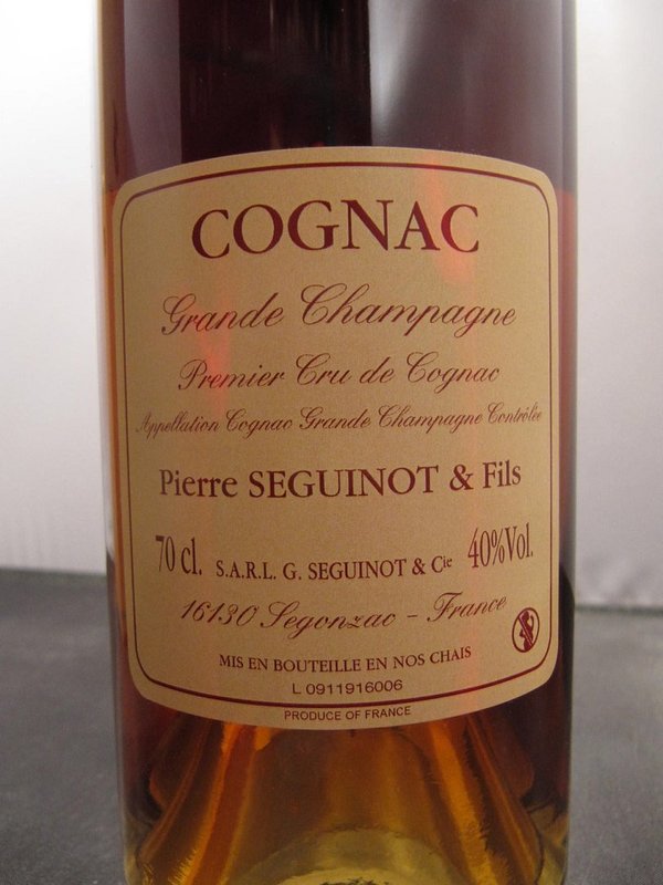 Cognac Seguinot - Age Inconnou - Premier Cru de Cognac