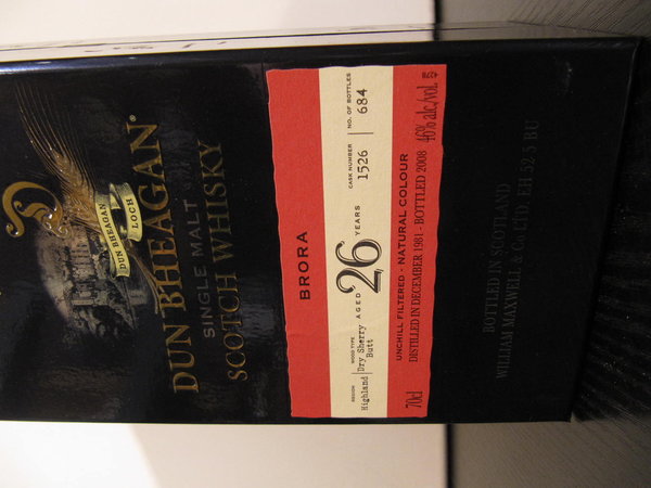 BRORA 26 y.o. von 1981 -- Dry sherry butt single cask > only 684 bot. <