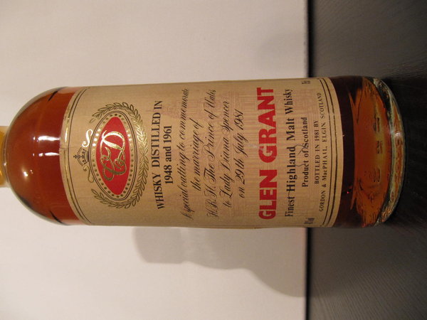 GLEN GRANT 1948/1961 -- Royal Marriage bottling 1981 -- TOP !!!