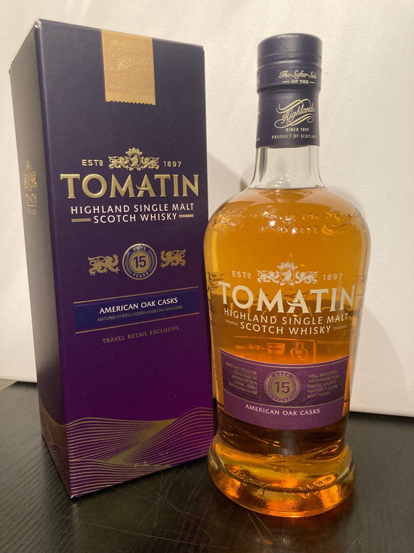 TOMATIN 15 y.o. - American Oak casks - Travel retail exclusive - 46 %